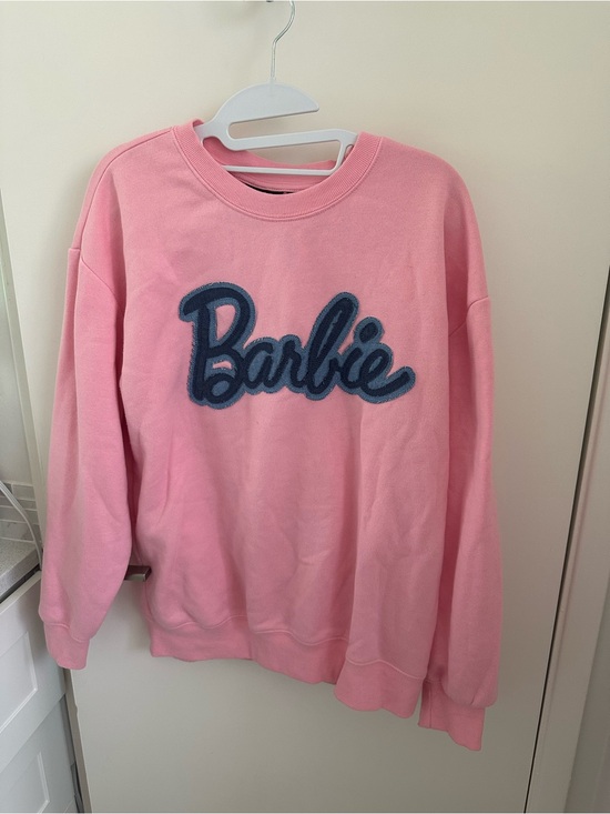 Barbie Tops - Barbie Pink Sweatshirt with Navy Logo